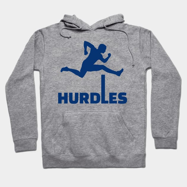 HURDLES navy Hoodie by Athletics Inc